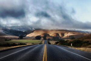 road, pavement, countryside, landscape, highway, roadway, drive, route, way, outdoor, scenic, california, gloomy, road, road, road, road, road